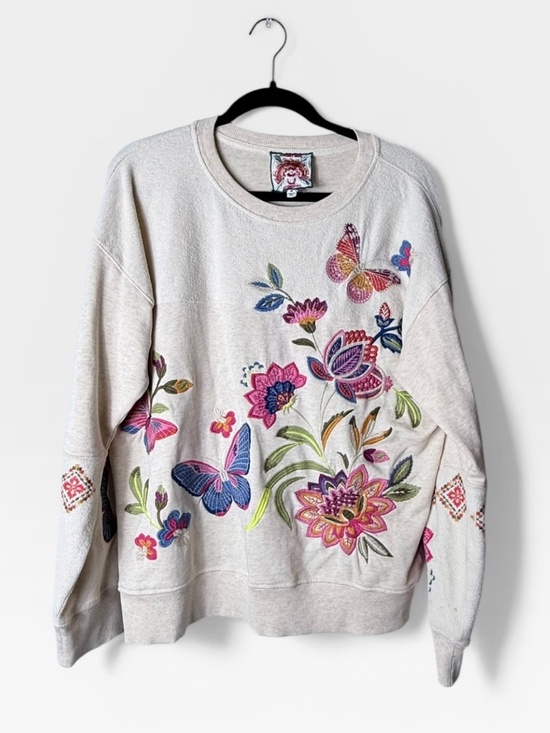 Johnny Was Sweaters - Johnny Was Embroidered Floral Pullover Crewneck Size Medium (0)